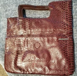 Burgundy Snakeskin Purse